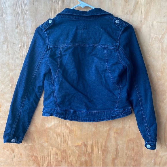 Hudson Youth Large Denim Moto Jacket Blue - Picture 3 of 7